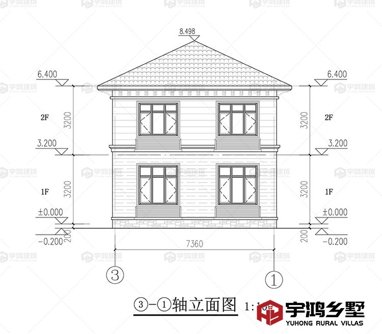 背面立面图