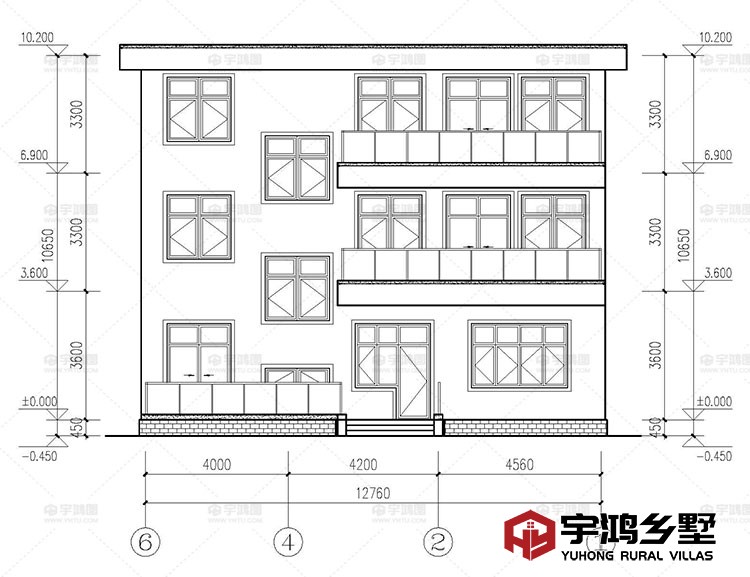 背面立面图