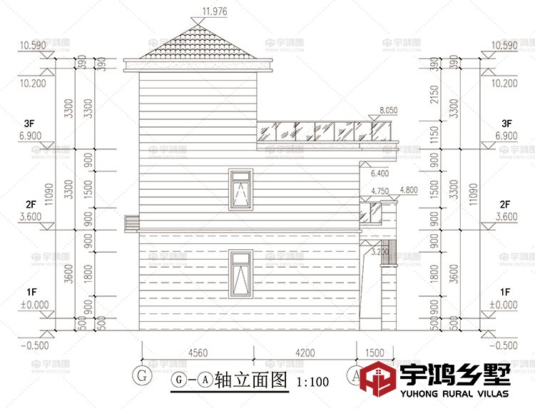 侧面立面图一