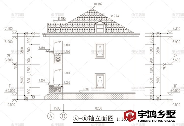 侧面立面图一