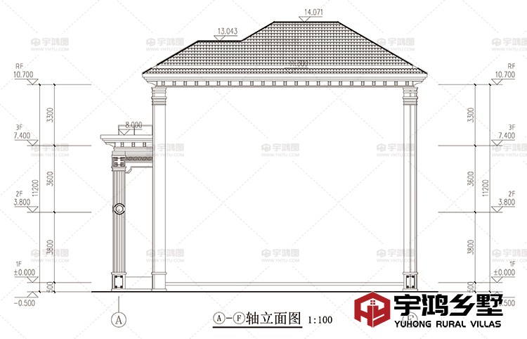 侧面立面图一