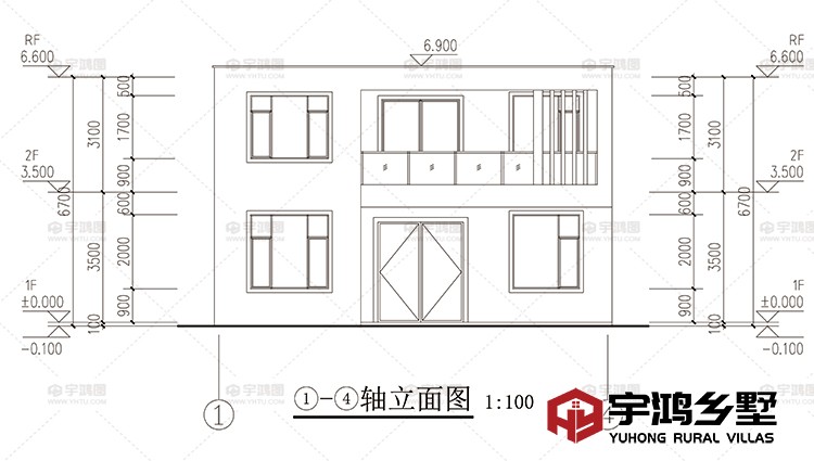 建筑立面图正面