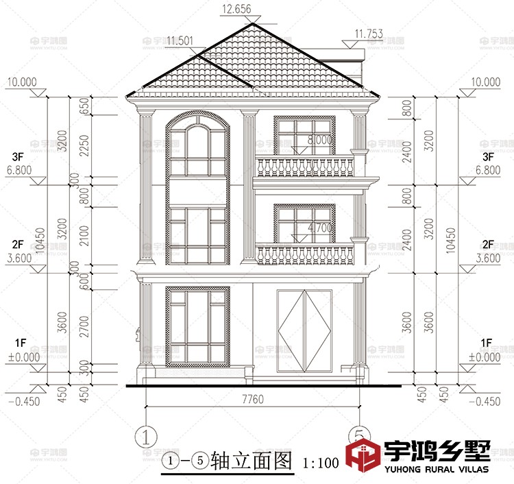 建筑立面图正面