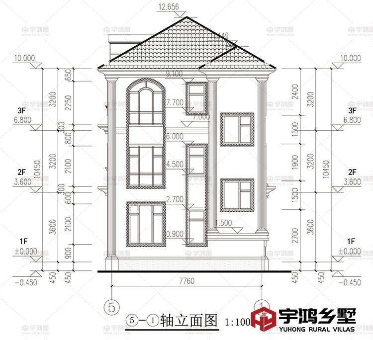 建筑立面图背面