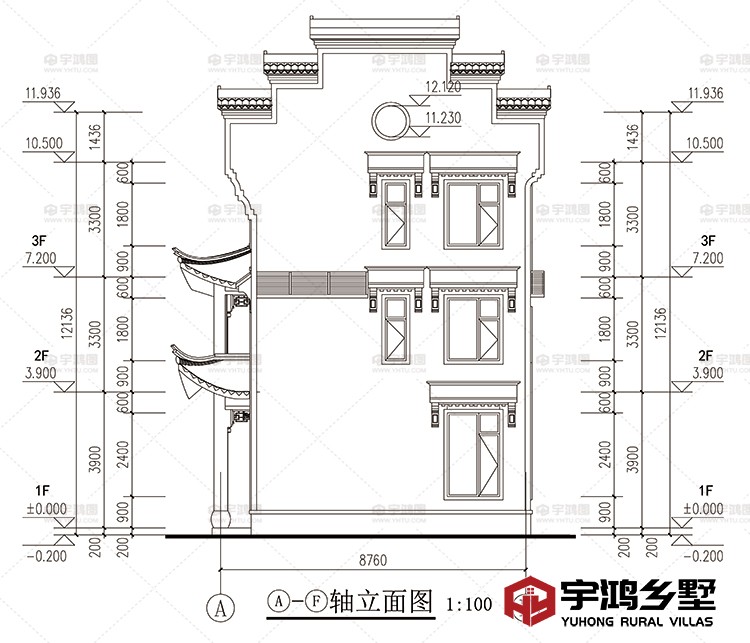建筑立面图侧面一