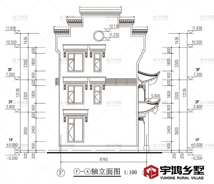 建筑立面图侧面二