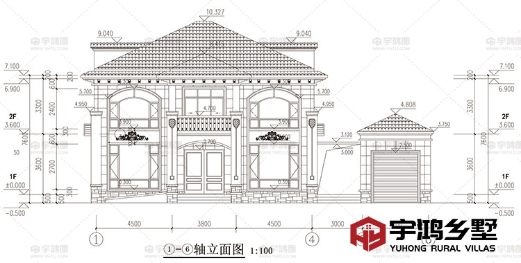 建筑立面图正面
