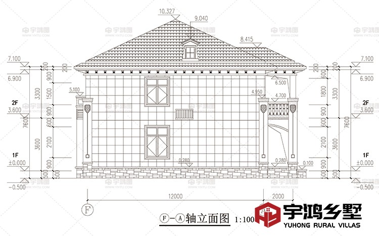建筑立面图侧面二