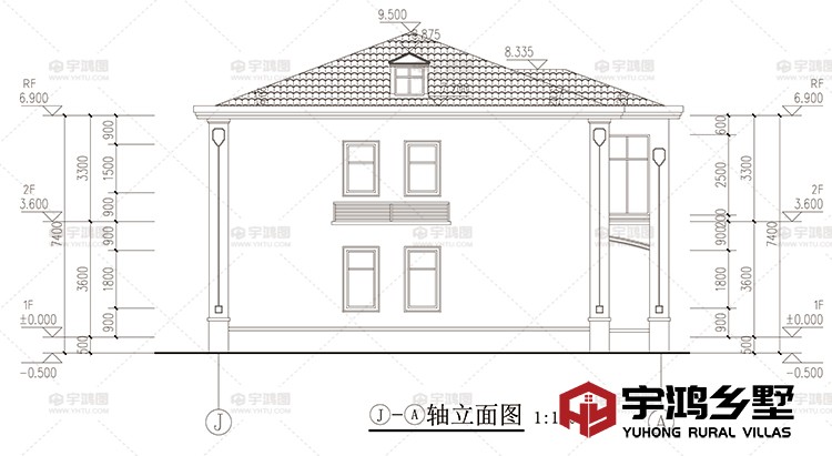 建筑立面图侧面二
