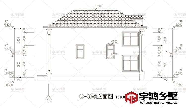 建筑立面图背面