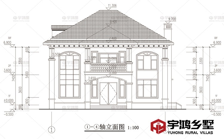 建筑立面图正面
