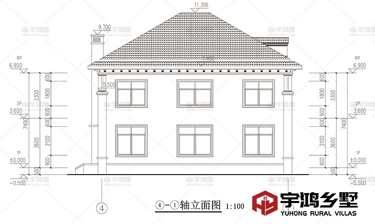 建筑立面图背面