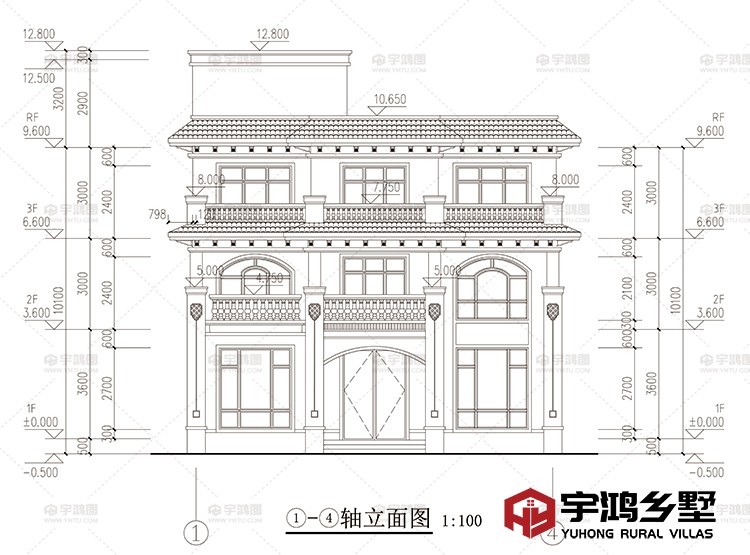 建筑立面图正面