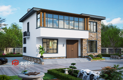 现代风格12x9占地122平别墅设计图纸