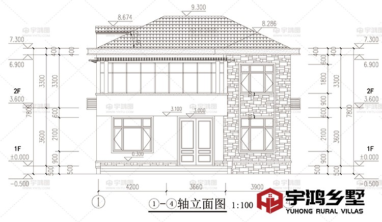 建筑立面图正面