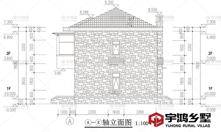 建筑立面图侧面二