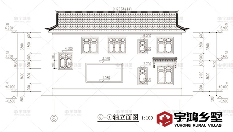 建筑立面图背面
