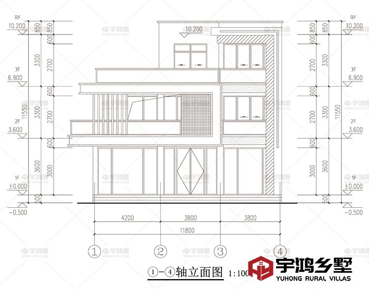 建筑立面图正面