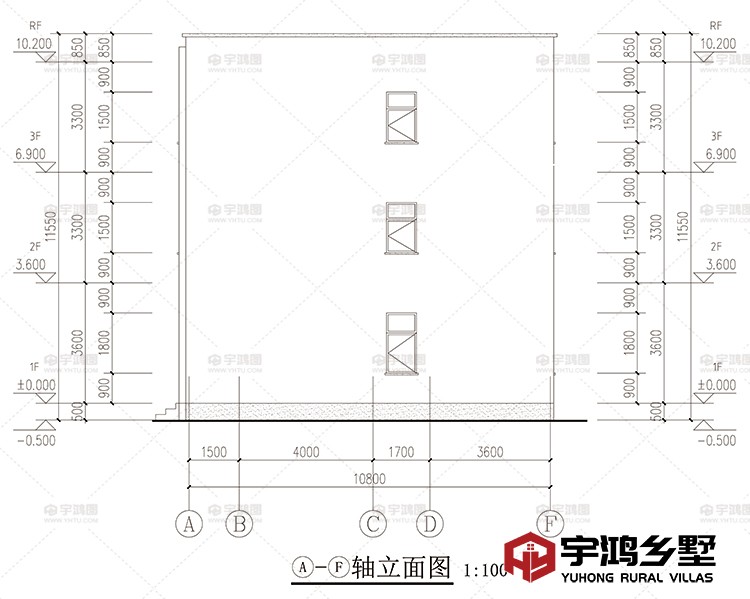 建筑立面图侧面二