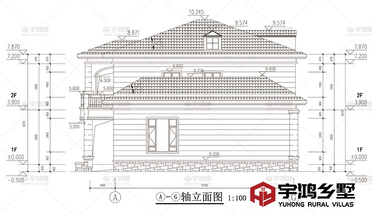 建筑立面图侧面一