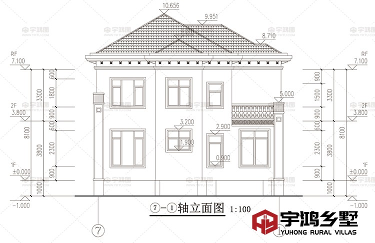 背立面