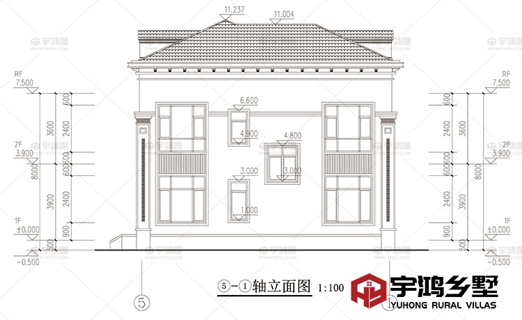 背立面