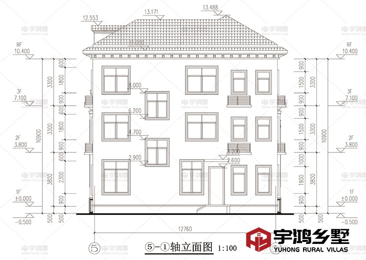 背立面