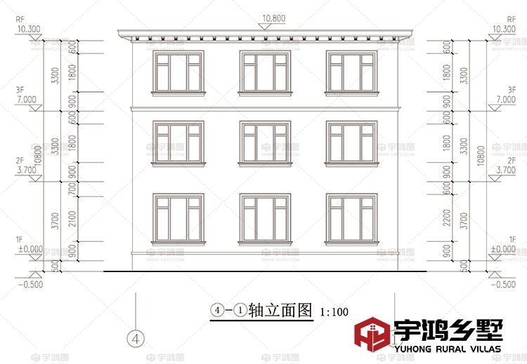 背立面