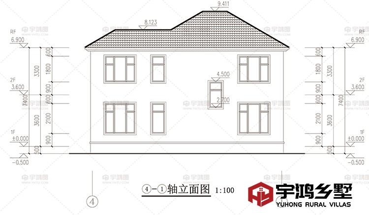 背立面