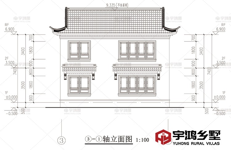 背立面