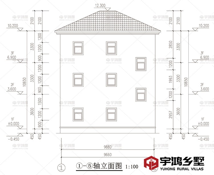 背立面