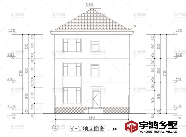 背立面