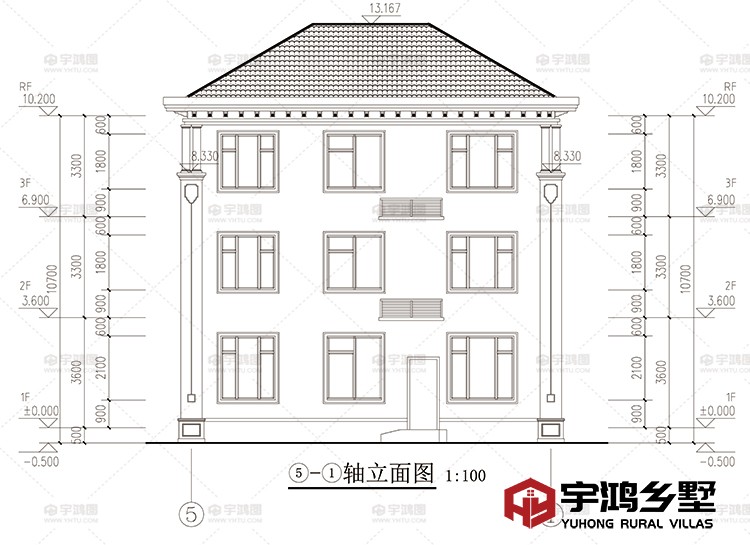 背立面