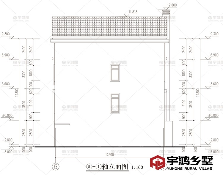 背立面