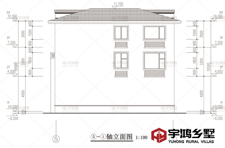 背立面