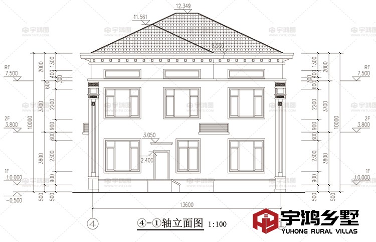 背立面