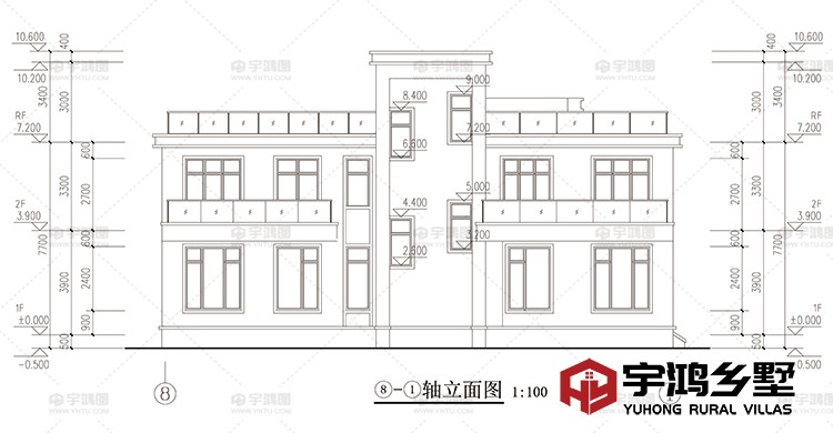 背立面