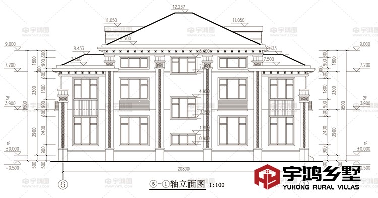 背立面