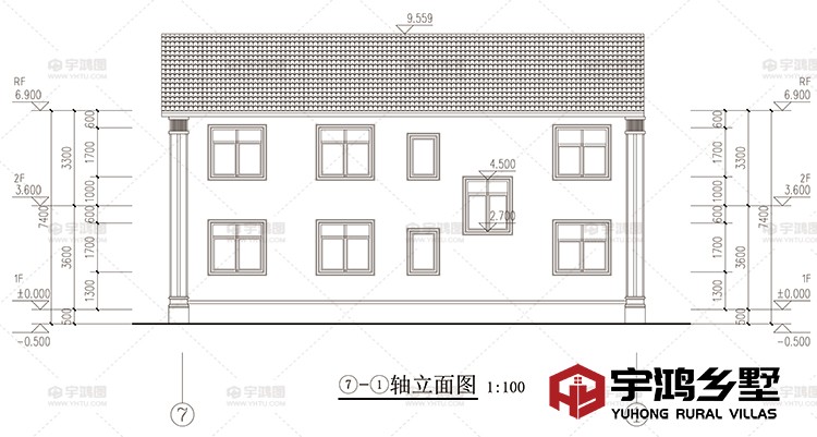背立面