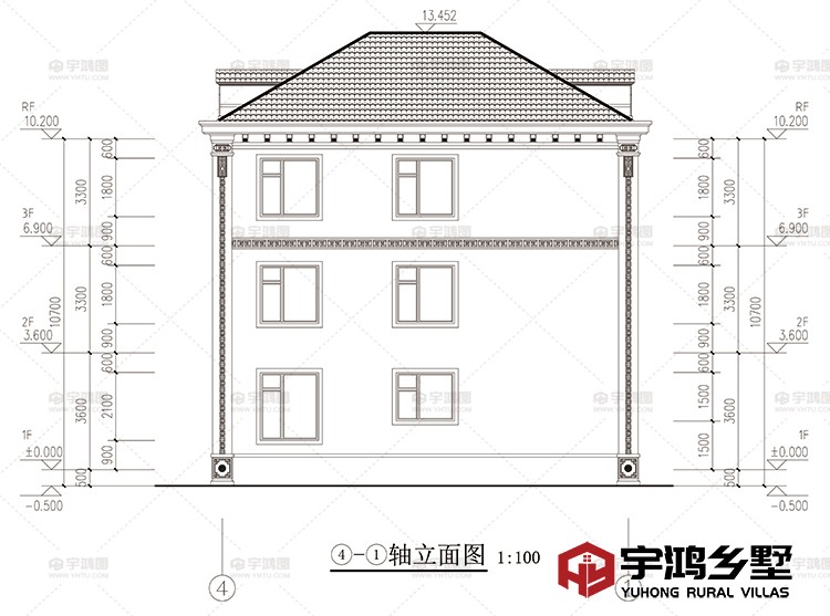 背立面