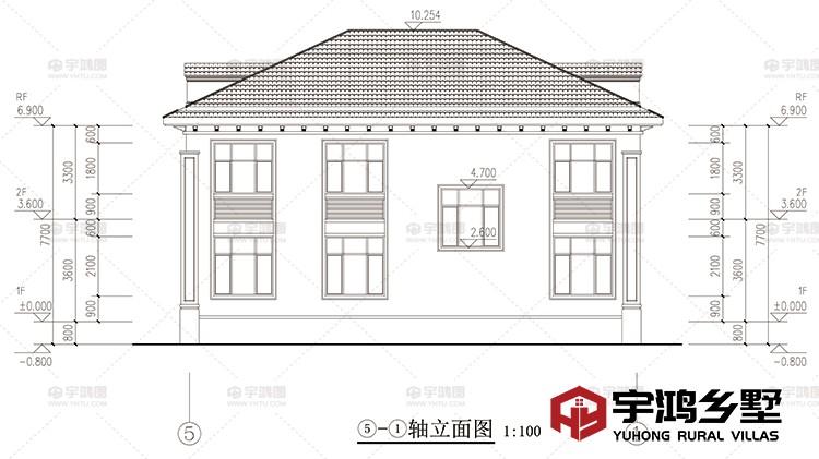 背立面