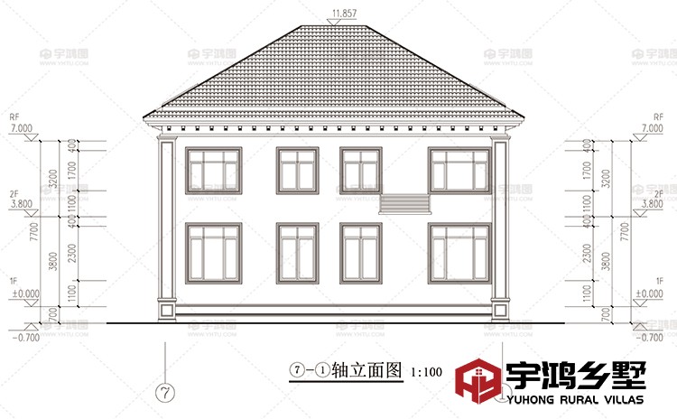 背立面