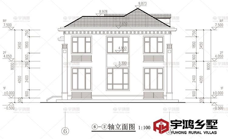 背立面