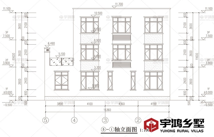 背立面