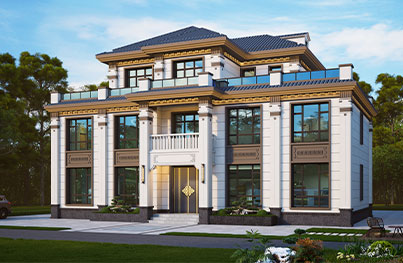 占地约240平方新中式三层别墅全套图纸