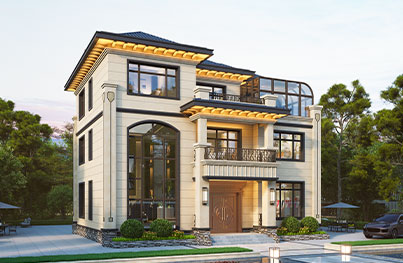 14.16x11.86米的三层欧式别墅全套图纸