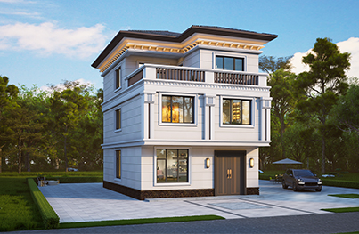 开间仅7.8米欧式三层别墅全套别墅