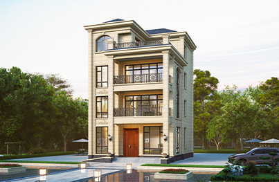 占地115平方的四层欧式别墅全套图纸