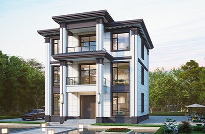 占地150平方三层新中式别墅全套图纸