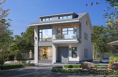 12.50米x8米砖混结构二层新中式别墅全套图纸